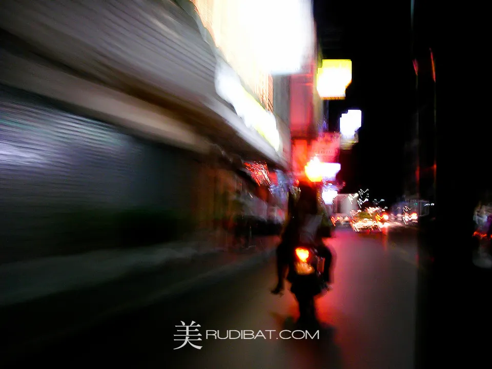 One Night In Bangkok – Title says it all! Taken from the back of a Tuk-Tuk riding in one of these things is and experience!
